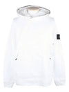 Wappen Patch Cotton Hoodie White - STONE ISLAND - BALAAN 2