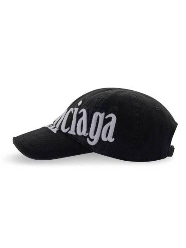 Diagonal Logo Ball Cap Black - BALENCIAGA - BALAAN 5