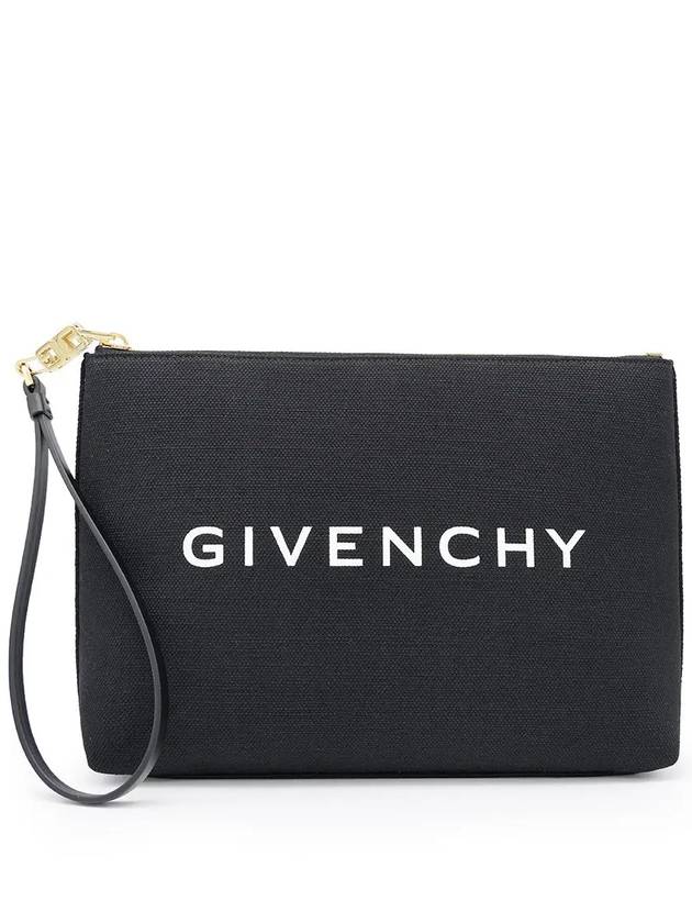 Logo Print Large Pouch Bag Black - GIVENCHY - BALAAN 2