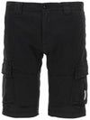 Lens Wappen Cargo Shorts Black - CP COMPANY - BALAAN 2