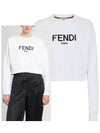 Women's Embroidered Logo Sweatshirt FS7427 ALCB - FENDI - BALAAN 1