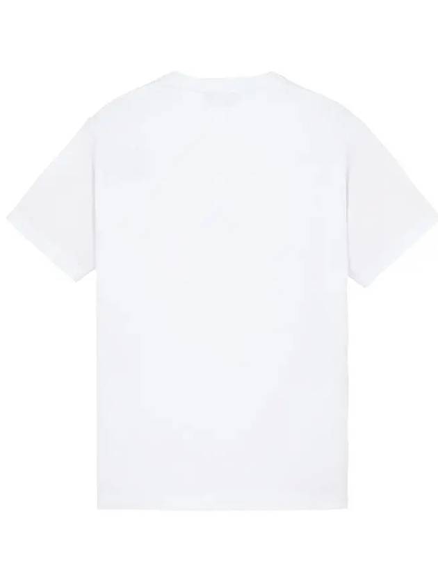 Logo Print Short Sleeve T-Shirt  White - STONE ISLAND - BALAAN 3