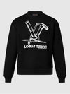 Embroidered Cotton Sweatshirt Black - LOUIS VUITTON - BALAAN 1