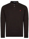 Embroidered Logo Slim Fit Polo Shirt Black - POLO RALPH LAUREN - BALAAN 3