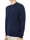 Men's Crew Neck Wool Knit Top Navy - DRUMOHR - BALAAN 3