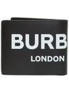 England Logo Printed Half Wallet Black - BURBERRY - BALAAN 2