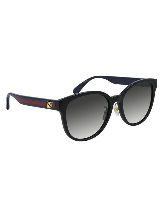 Eyewear Logo Web Round Sunglasses Black - GUCCI - BALAAN 1