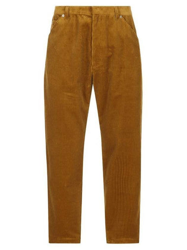 Pinwale Corduroy Carrot Fit Straight Pants Barley - PRADA - BALAAN 1