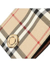 Check Small Leather Half Wallet Beige - BURBERRY - BALAAN 7