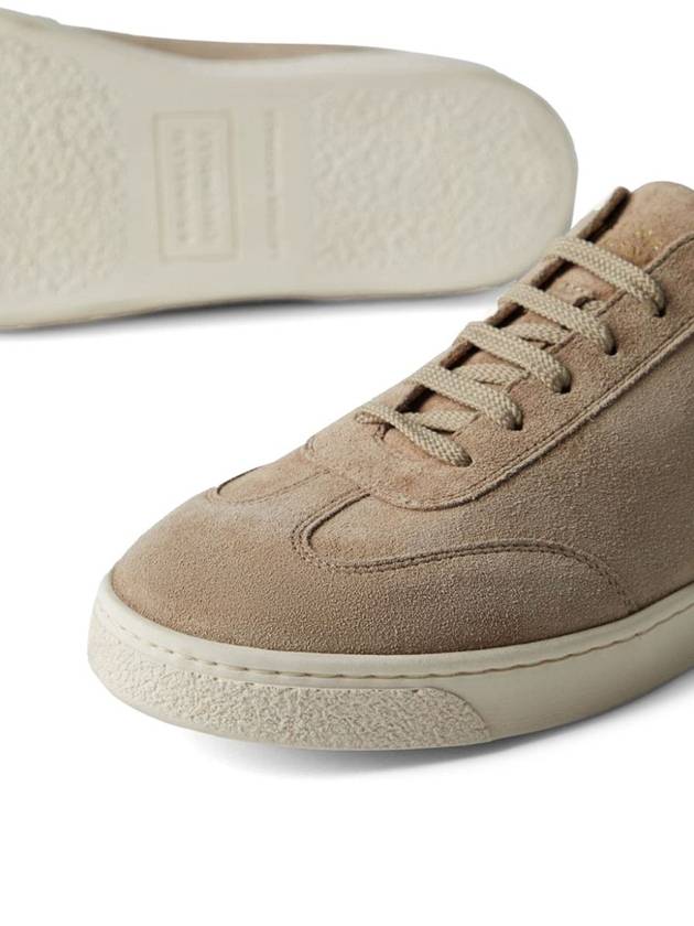 Almond Toe Leather Low Top Sneakers Sand Beige - BRUNELLO CUCINELLI - BALAAN 6