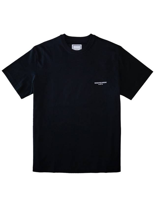 Cotton Square Label T-Shirt Black - WOOYOUNGMI - BALAAN 3