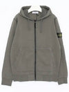 Logo Patch Cotton Fleece Hoodie Green - STONE ISLAND - BALAAN 3