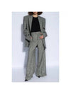 Women s Jacket Houndstooth Blazer Gray - VETEMENTS - BALAAN 3