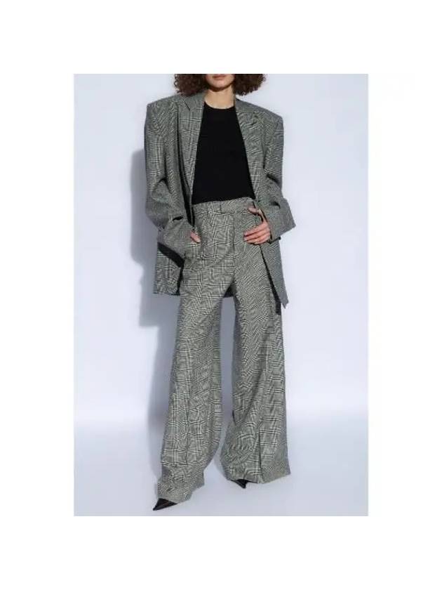 Women s Jacket Houndstooth Blazer Gray - VETEMENTS - BALAAN 3