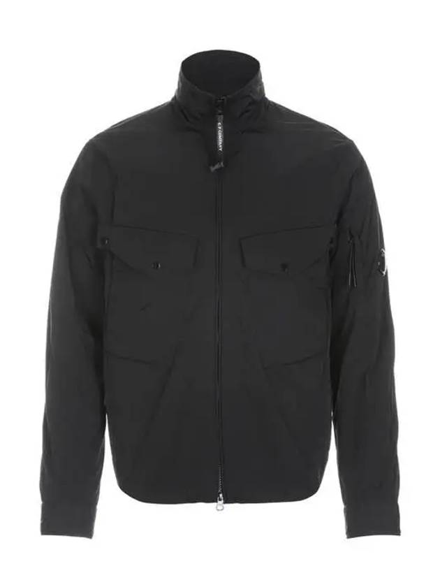 Chrome R Lens Wappen Overshirt Zip-Up Jacket Black - CP COMPANY - BALAAN 2