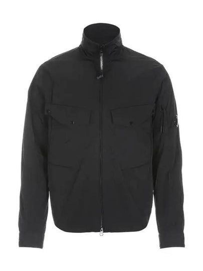 Chrome R Lens Wappen Overshirt Zip-Up Jacket Black - CP COMPANY - BALAAN 2