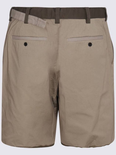 Sacai Khaki Cotton Shorts - SACAI - BALAAN 2