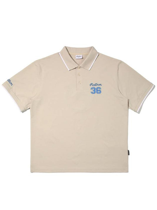 36 Bucket Polo T-Shirt BEIGE MAN M3221PTS05BEI - MALBON GOLF - BALAAN 2