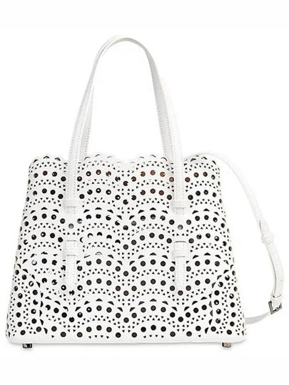 Mina 25 Wave Lux Calfskin Tote Bag White - ALAIA - BALAAN 2