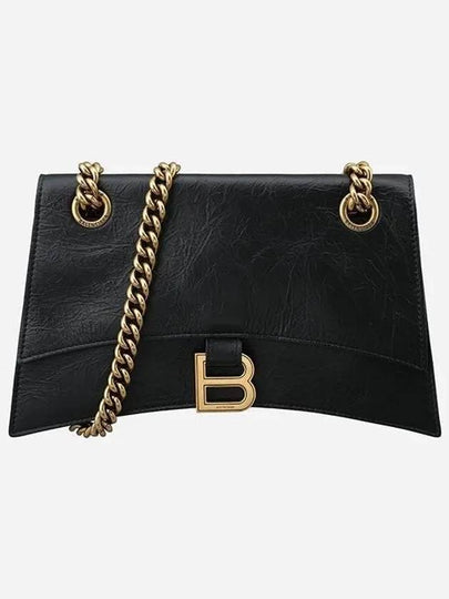 Crush Logo Gold Chain Small Shoulder Bag Black - BALENCIAGA - BALAAN 2