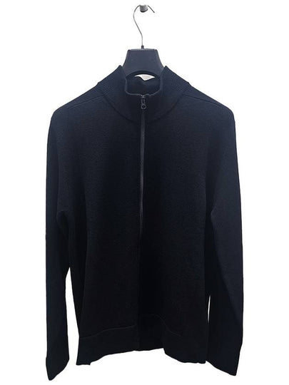 503A1 Stretch RWS Wool Knit Cardigan Black - STONE ISLAND - BALAAN 2