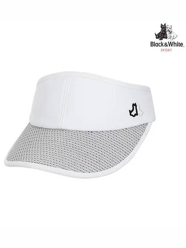 Ribbon Decorated Visor 8733LZSPWHITE - BLACK&WHITE - BALAAN 1