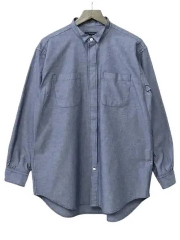 Wing Collar Shirt B Indigo Cotton Chambray 24F1A031 PS053 ZT194 - ENGINEERED GARMENTS - BALAAN 1