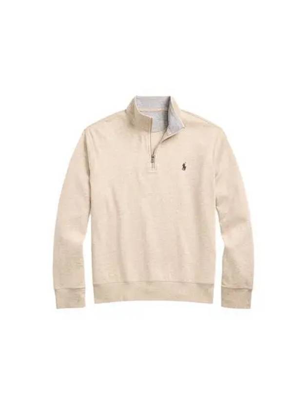 Pony Logo Half Zip Sweatshirt Oatmeal - POLO RALPH LAUREN - BALAAN 2