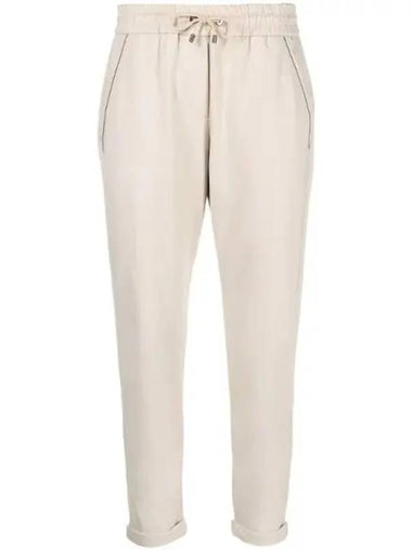 Monilli Line Pocket Cotton Track Pants Beige - BRUNELLO CUCINELLI - BALAAN 1