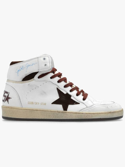 Sky Star Nappa Leather High Top Sneakers White - GOLDEN GOOSE - BALAAN 2