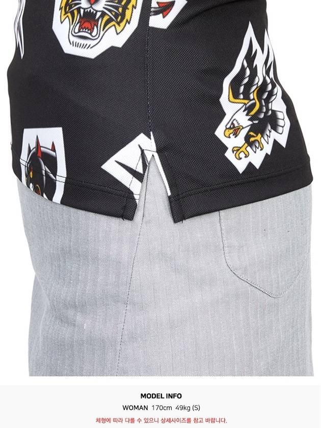 Women's Golf Short Sleeve PK Shirt Black - HYDROGEN - BALAAN 11