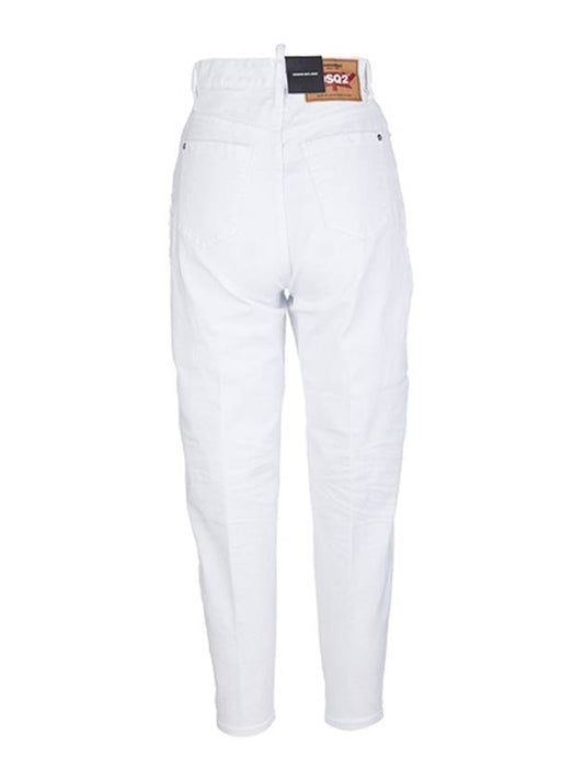 Women's S75LB0562 S39781 100 Tapered High Jeans White - DSQUARED2 - BALAAN 2