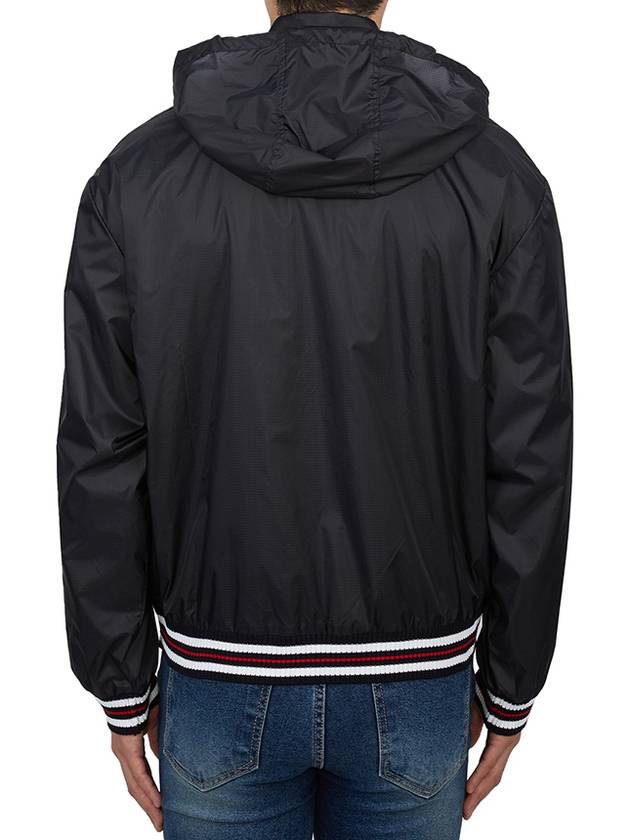 Logo Patch Ripstop Track Jacket Navy - THOM BROWNE - BALAAN 5