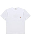 Baby Fox Patch Pocket Short Sleeve T-Shirt White - MAISON KITSUNE - BALAAN 3