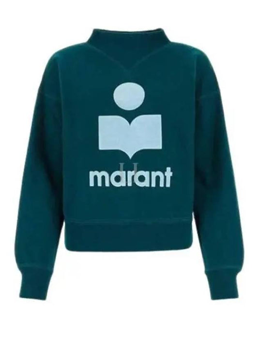 Moby Logo Print Sweatshirt Teal - ISABEL MARANT - BALAAN 2