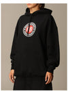 BB Logo Round Print Hoodie Black - BALENCIAGA - BALAAN 5