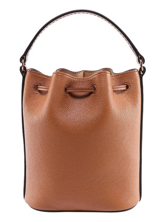 T Timeless Leather Micro Logo Bucket Bag Camel - TOD'S - BALAAN 4