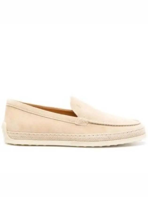 Logo Suede Loafers Beige - TOD'S - BALAAN 2