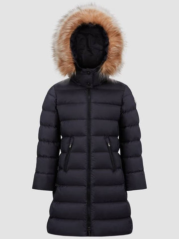 Girls Abelle Hooded Shearling Down Jacket Royal Blue J29541C000185968E742 - MONCLER - BALAAN 1