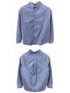 Cotton Twill Long Sleeve Shirt Blue - DIOR - BALAAN 5