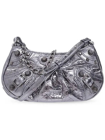 Women's Le Cagol Mini Shoulder Bag Silver - BALENCIAGA - BALAAN.