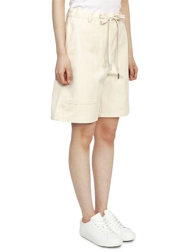 Women's Cotton Shorts Ivory - MONCLER - BALAAN 4