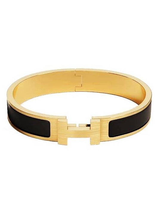 Clic HH Bracelet Gold Noir Mat - HERMES - BALAAN 1