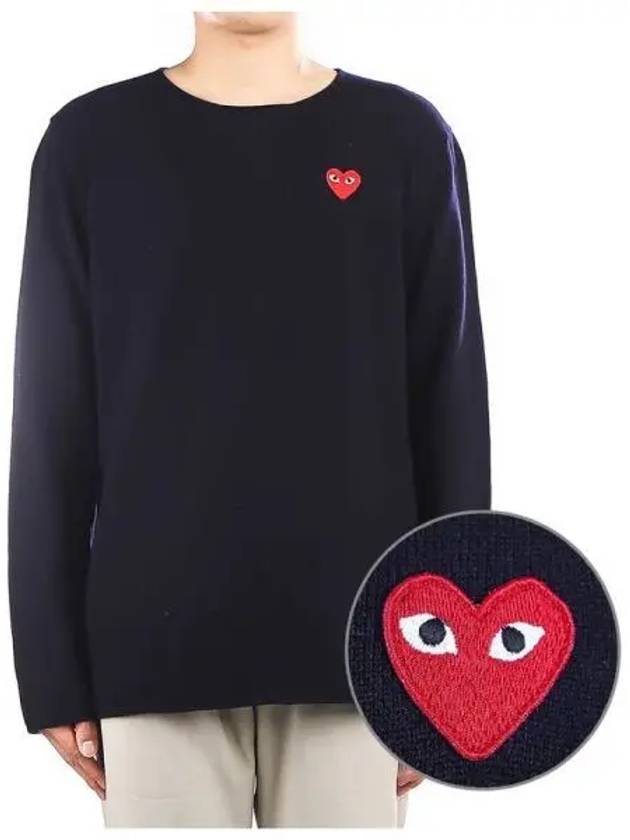 Men s Knit P1N068 NAVY 271419 - COMME DES GARCONS PLAY - BALAAN 1