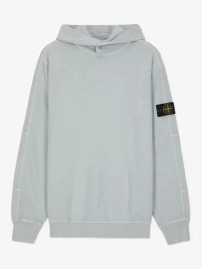 Compass Badge Cotton Hoodie Sky Blue - STONE ISLAND - BALAAN 2