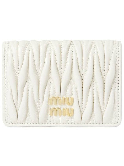 Matelasse Nappa Leather Card Wallet White - MIU MIU - BALAAN 2