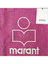 Yenky Embroidered Logo Large Shopper Tote Bag Pink - ISABEL MARANT - BALAAN 6