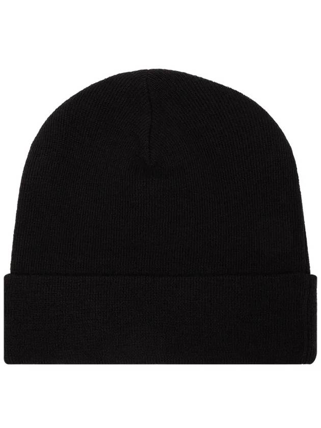 Logo Embroidered Ribbed Knit Beanie Black - ACNE STUDIOS - BALAAN 4