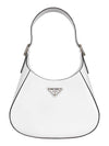 Medium Leather Shoulder Bag White - PRADA - BALAAN 1