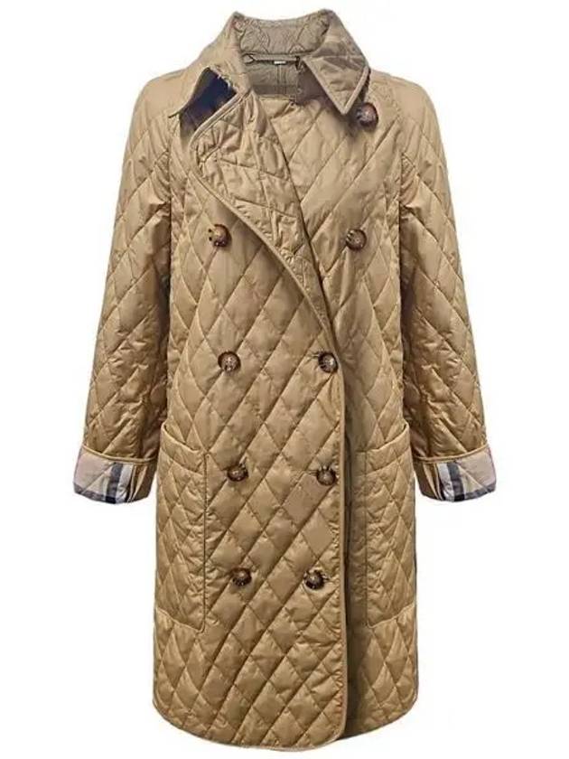 Tight Diamond Quilted Double Coat Beige - BURBERRY - BALAAN 2